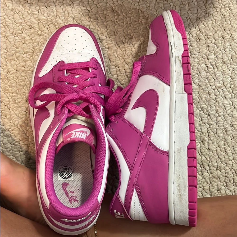 Nike Dunks Pink and White Sneakers